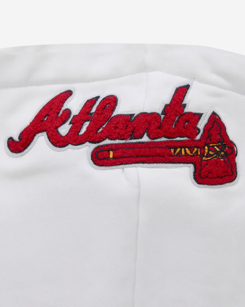 PRO STANDARD Atlanta Braves Classic Fleece Pull Over Hoodie LABC34340-WHT White 4