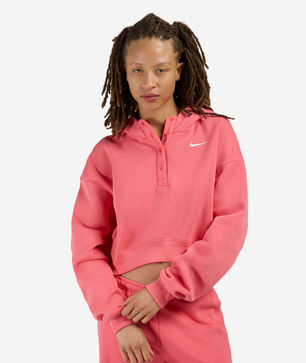 NSW Phoenix Fleece Oversized Cropped Henley Hoodie