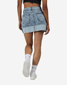 American Bazi Rhinestone Cuffed Mini Skirt RSK-10993-BLU Blue 2