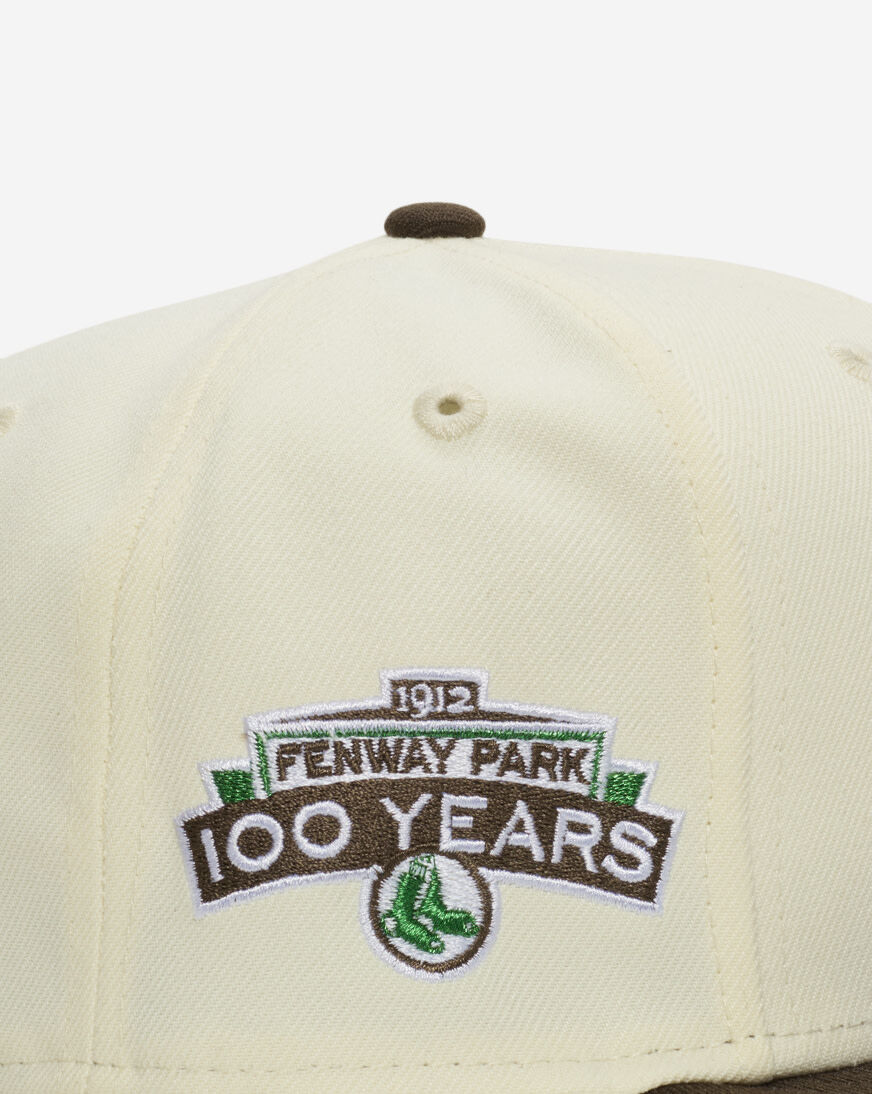Shop New Era 59Fifty Boston Red Sox Fitted Hat 71076376 cream