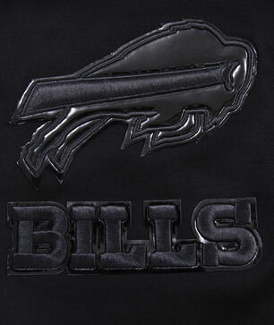 Buffalo Bills Triple Black Double Knit Full-Zip Hoodie