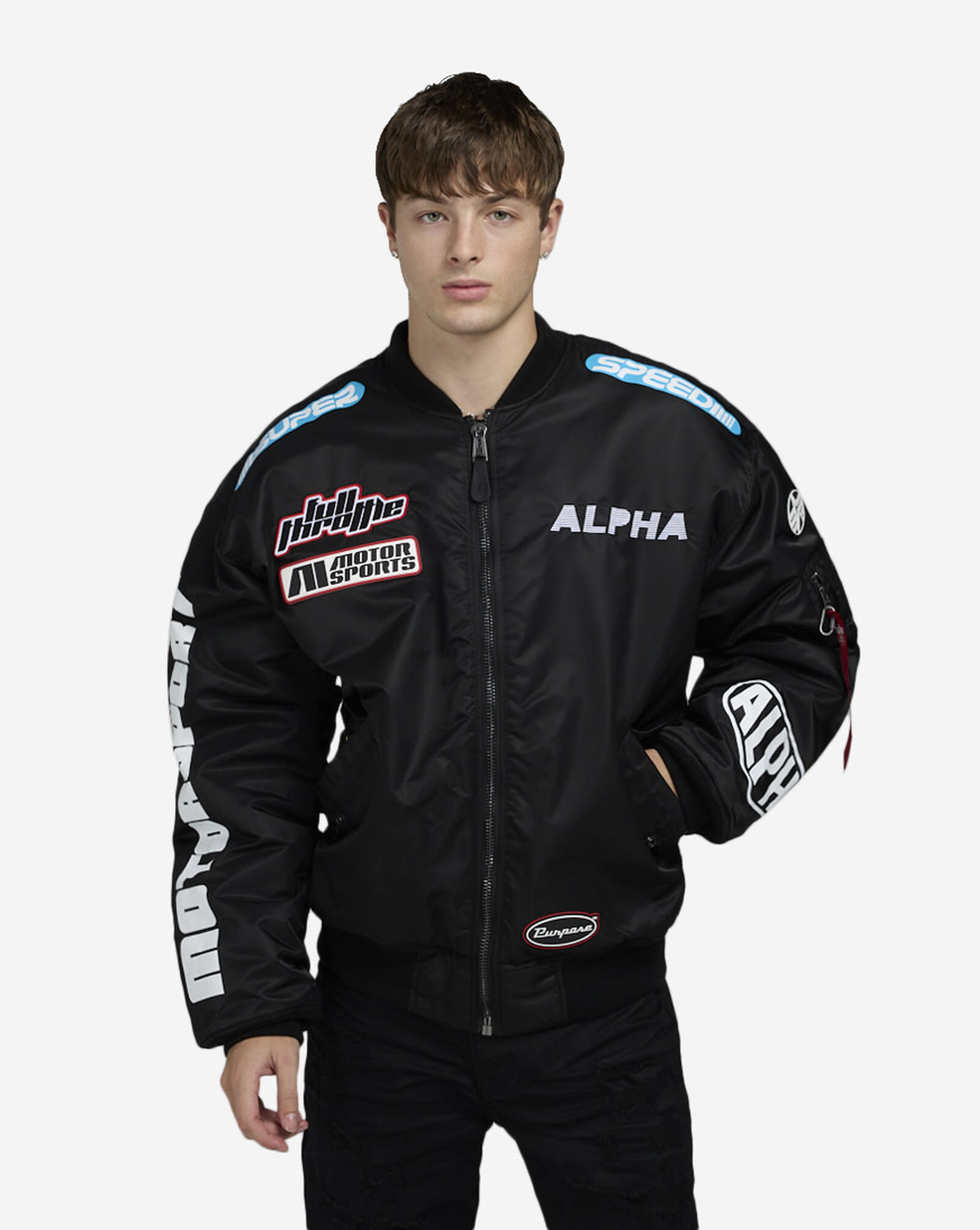 Shop Alpha Industries Alpha Moto MA Jacket CJS54502C1-BLK black ...