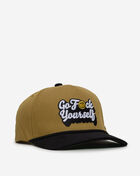 Field Grade Go F Yourself Twill Corduroy Trucker Hat 1005085 Beige 1