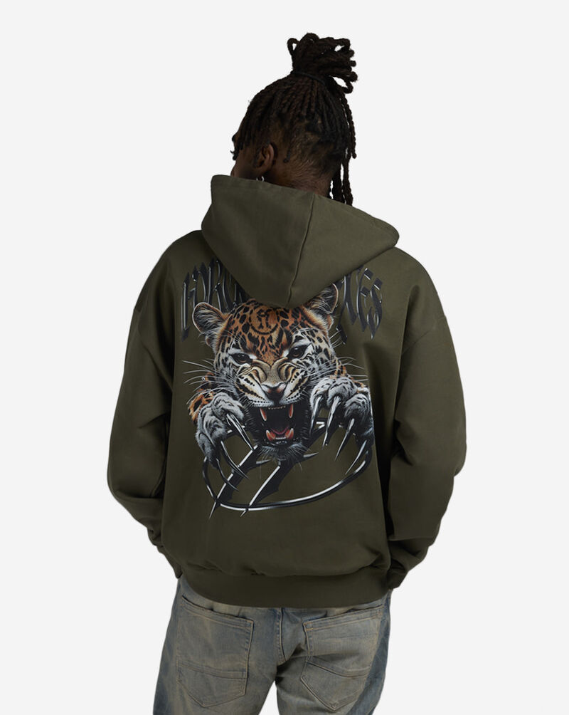 Forgotten Faces Forgotten Jaguar Hoodie FOFUS154-00176 Green 2