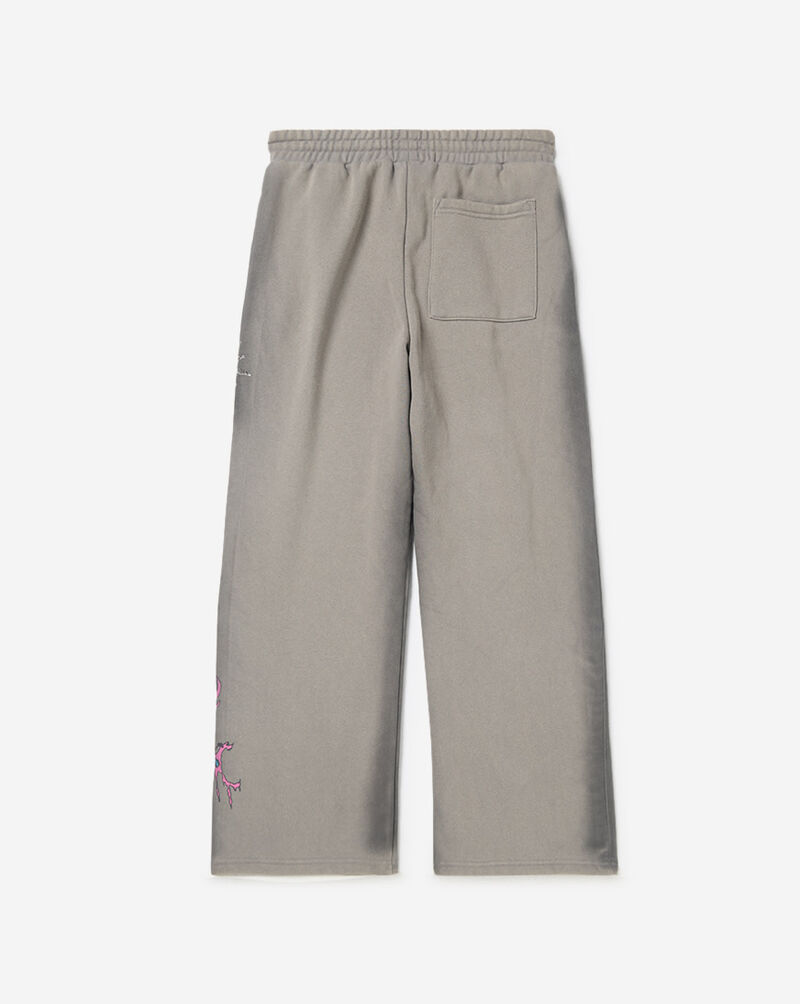 Smoke Rise Kids' Sticker Rhinestone Washed Fleece Open Leg Pant BFP26F542SNZ Grey 2