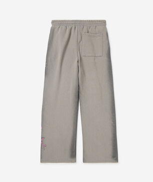 Kids' Sticker Rhinestone Washed Fleece Open Leg Pant