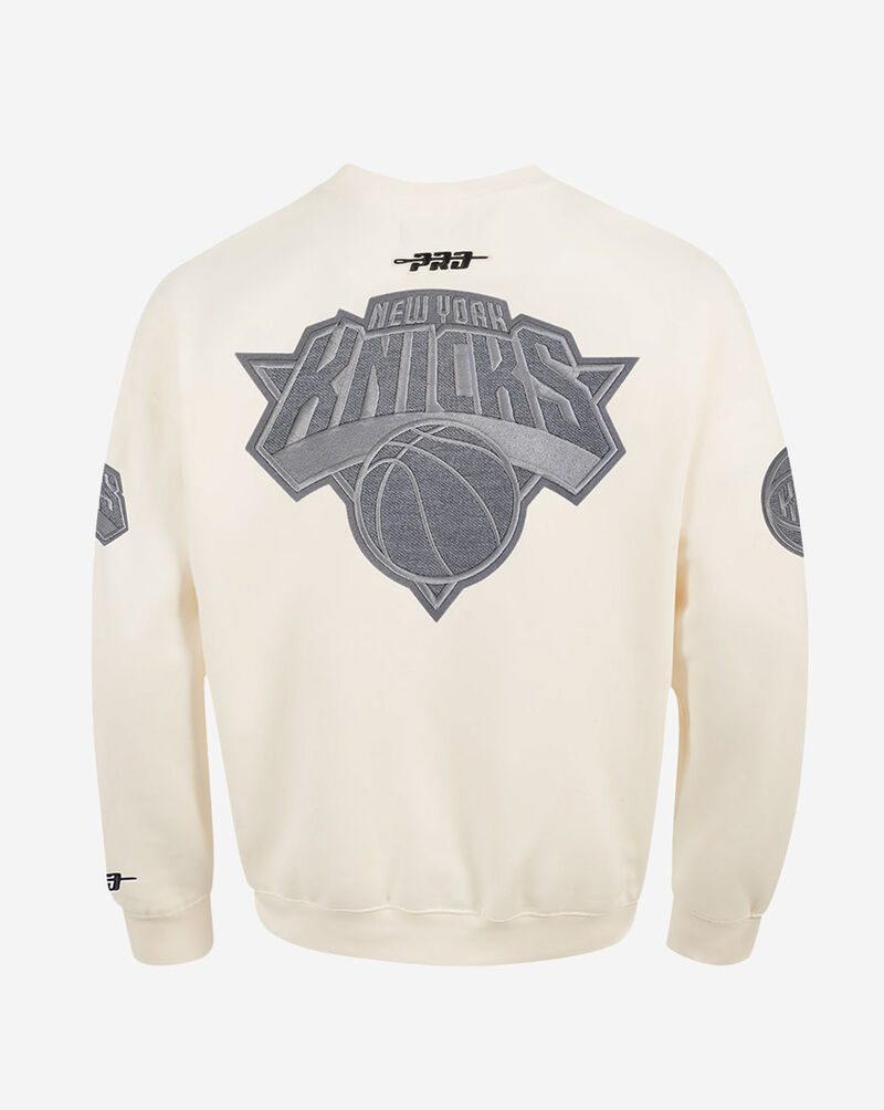 PRO STANDARD New York Knicks Reverse French Terry Drop Shoulder Fleece Crewneck BNK5515857-EGG cream 3