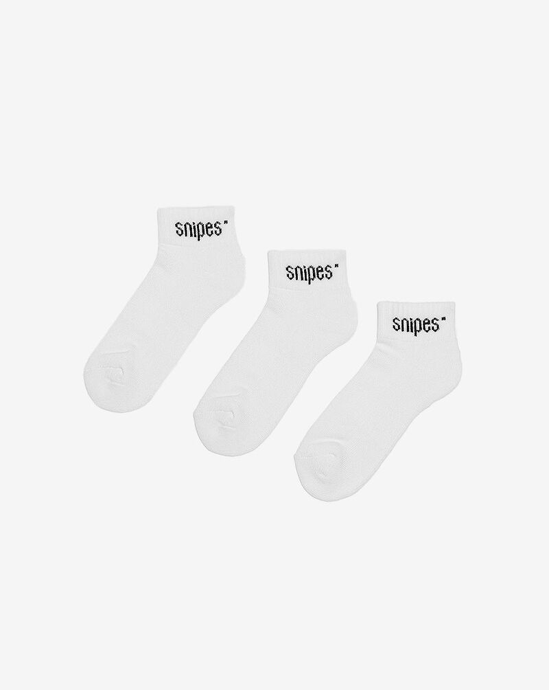 SNIPES 3-Pack Logo Ankle Socks SNUS017-00220 White 1