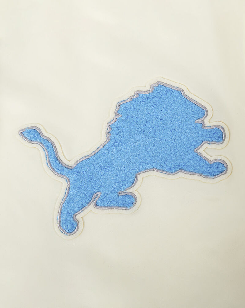 PRO STANDARD Detroit Lions Retro Classic Rib Satin Jacket FDLU410324-EBK cream 2