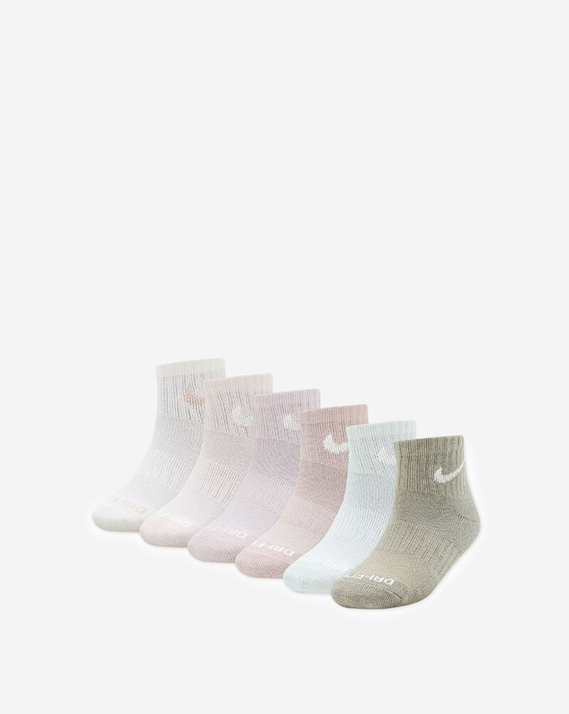 Nike Little Kids' Dri-FIT Performance Basics Quarter Socks UN0018-782 Multi 1