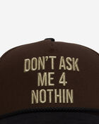 Field Grade Don't Ask Me Twill Suede Trucker Hat 1005106 Brown 2