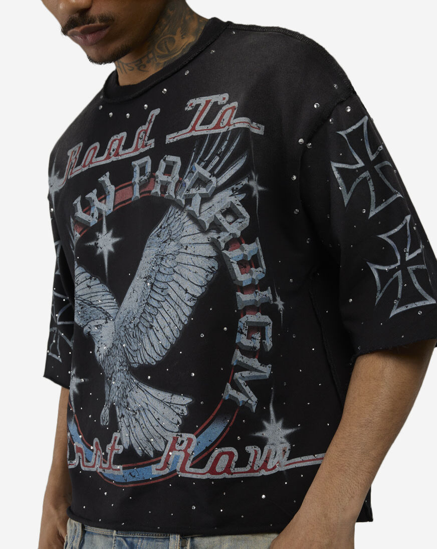 Shop First Row Road to the New Paradigm Eagle and Cross Mini Terry