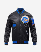 New York Mets Old English Rib Satin Jacket