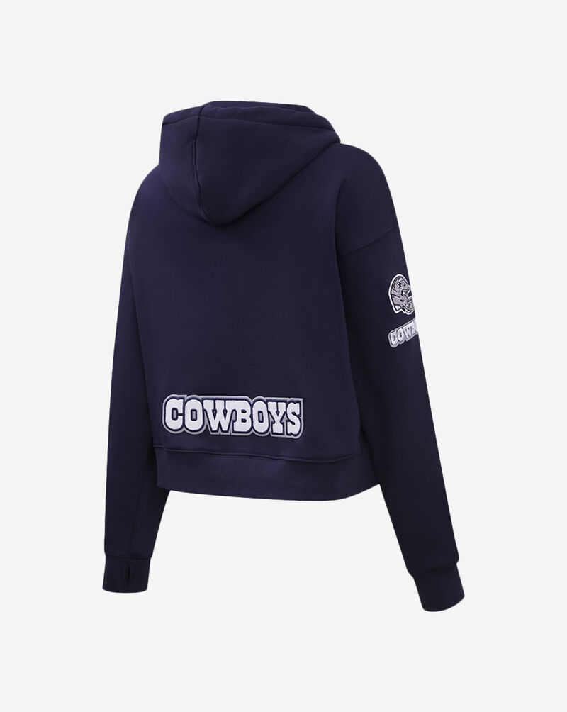 PRO STANDARD Dallas Cowboys Classic Fleece Cropped Pull Over Hoodie FDCC410316-MDN Blue 3