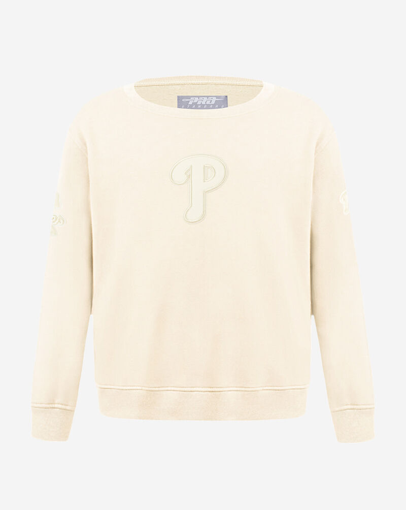 PRO STANDARD Big Boys' Philadelphia Phillies Neutral Fleece Crewneck LPHB5315027-EGG cream 1