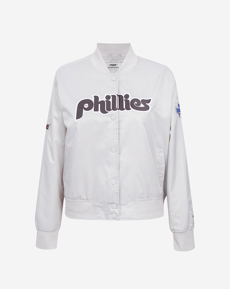 PRO STANDARD Philadelphia Phillies Classic Satin Jacket  LPHU34604-SIL silver 1
