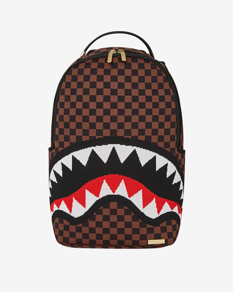 Sprayground Knit Shark In Paris 2.0 Backpack B6778 Brown 1