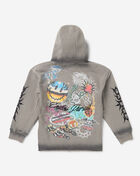 Smoke Rise Kids' Sticker Rhinestone Full Zip Washed Fleece Hoodie BFO26F542SN Grey 2