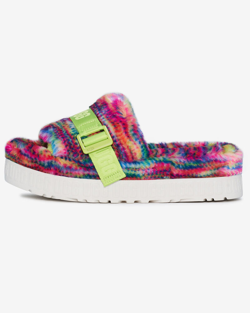 UGG Fluffita Pixelate Slide 1128211-WHT Multi 1