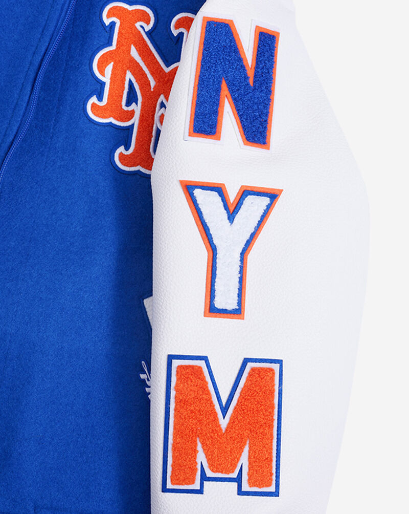 PRO STANDARD Big Boys' New York Mets Classic Wool Varsity Jacket LNMB7315050-RWH Blue 4