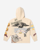 Smoke Rise Kids' Cropped Pull Over Tiger Smiley Fleece Hoodie BFO26F669SN cream 2