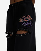 Von Dutch Thigh Cut Wide Leg Fleece Pant 7VND3B0795SN Black 3