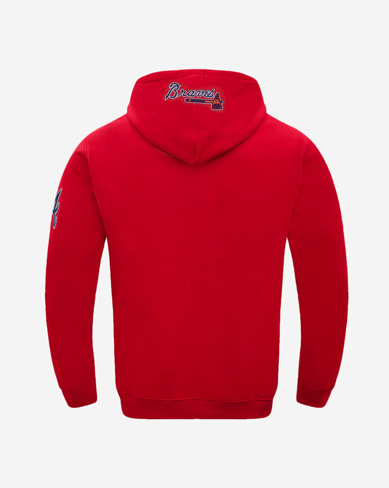 PRO STANDARD Atlanta Braves  Old English Pullover Hoodie LAB5314639-RED Red 3