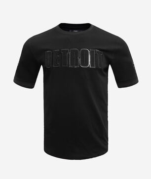 Detroit Lions Triple Black Double Knit Tee