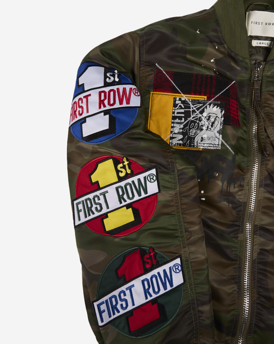 Shop First Row Nylon MA1 Jacket FRBJ4006-CAM black | SNIPES USA