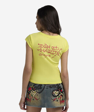 Phoenix Rhinestone Cap Sleeve Tee