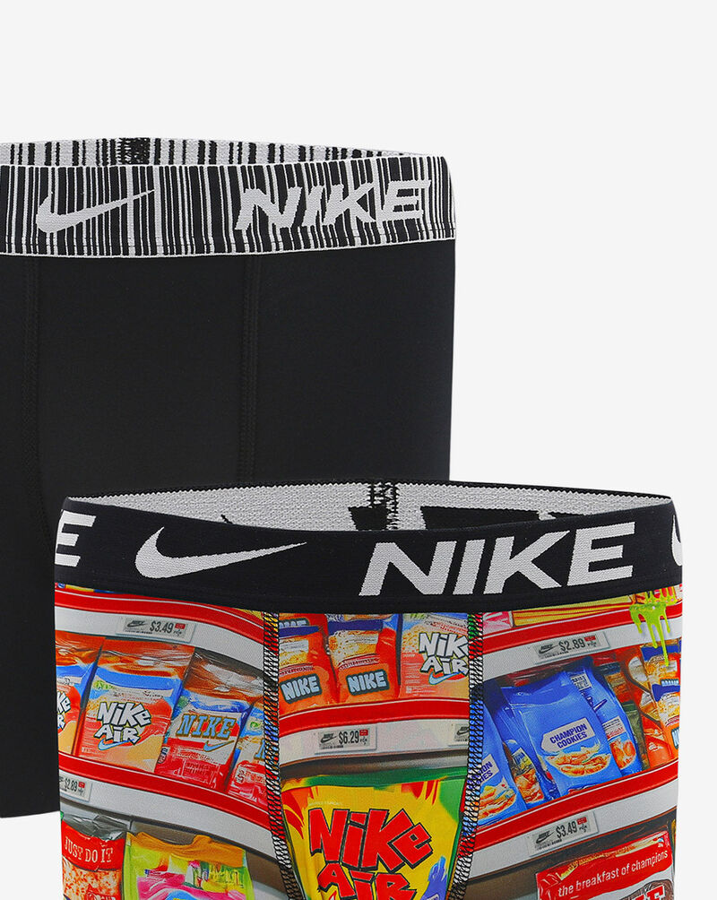 Nike Big Kids' 2PK Printed Long Boxer Briefs 9N1334-K90 Multi 2