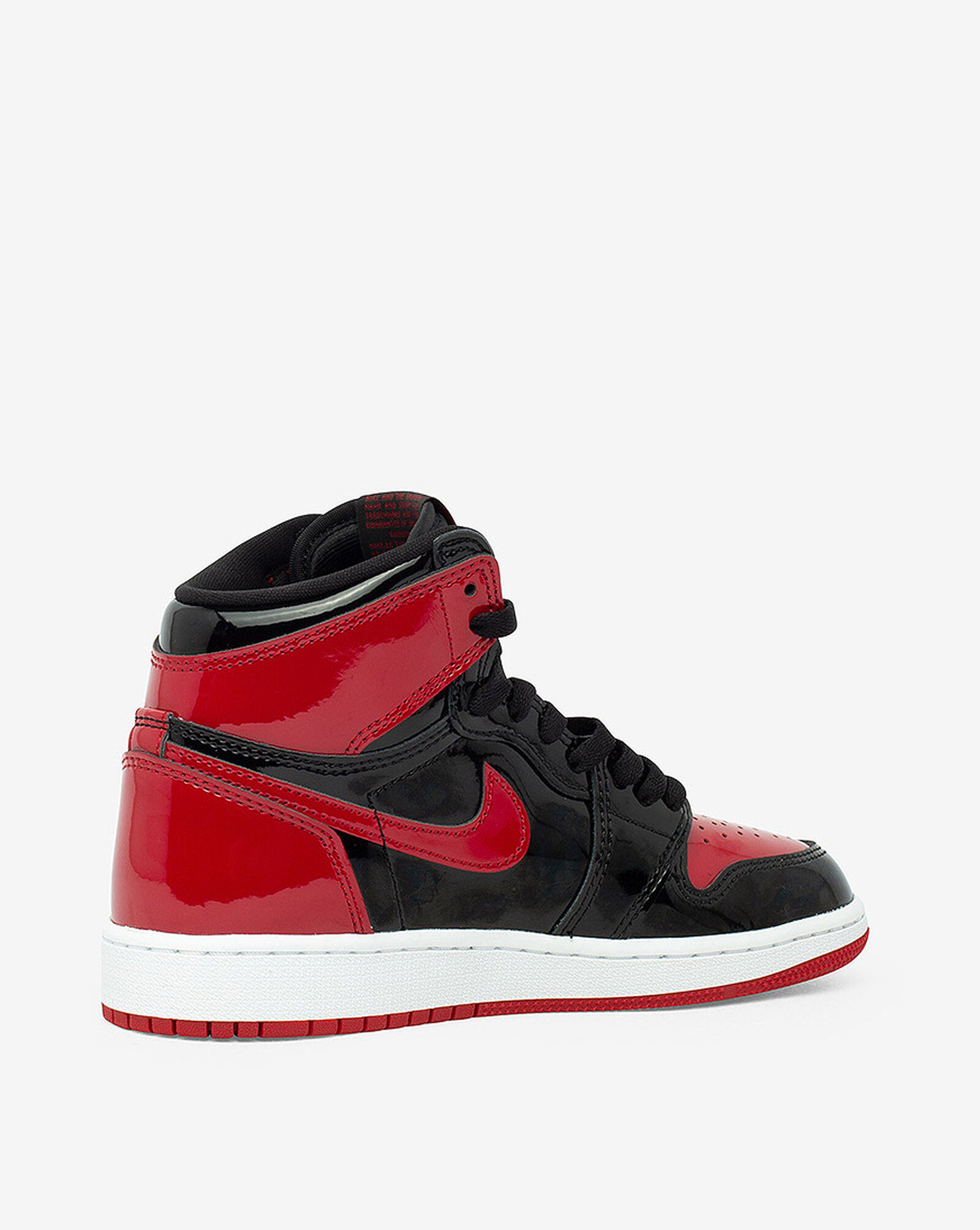 Shop Jordan Grade School Air Jordan 1 High "Patent Bred" 575441063 red