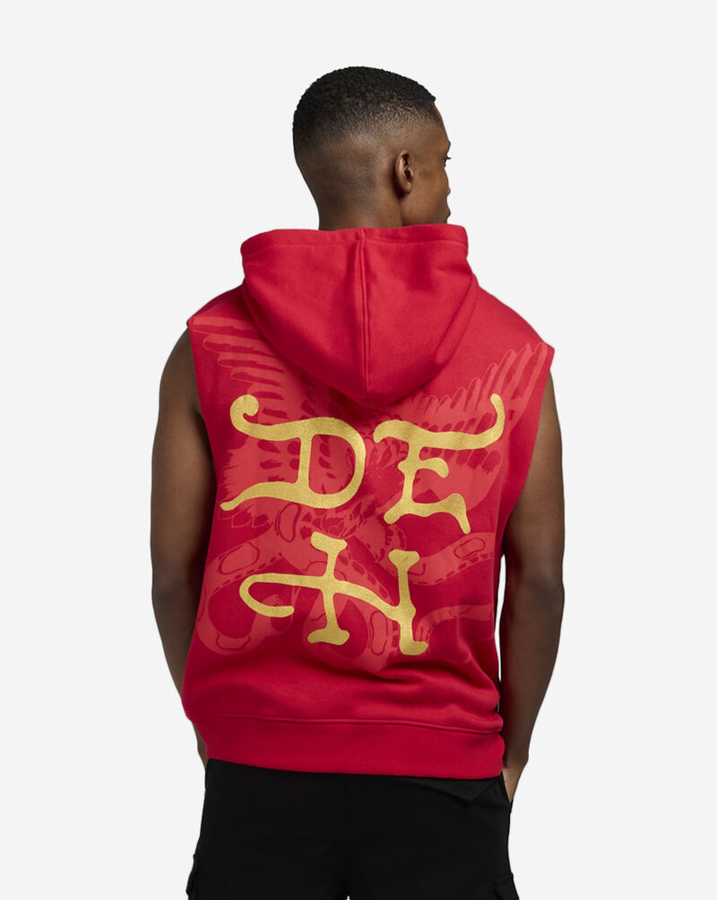 Ed Hardy Panther Jaguar Sleeveless Hoodie  EHM1304-4-RED Red 2