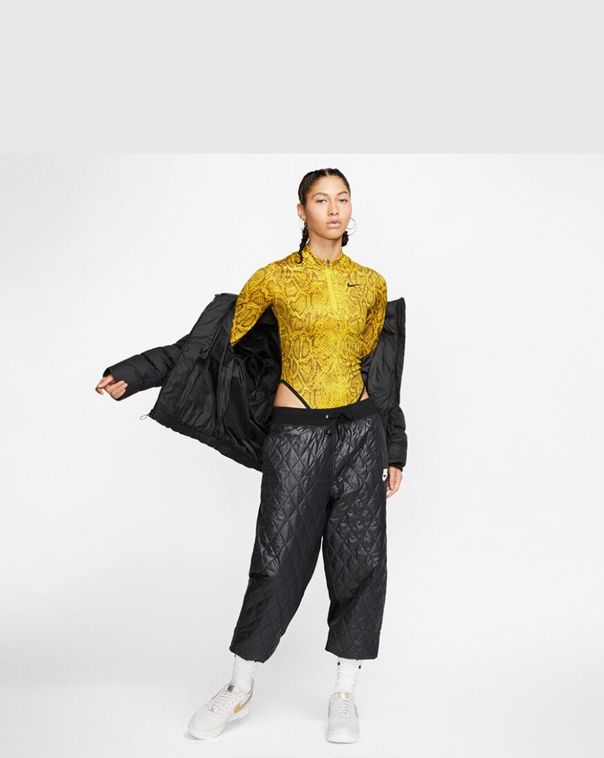 Nike yellow python bodysuit clearance