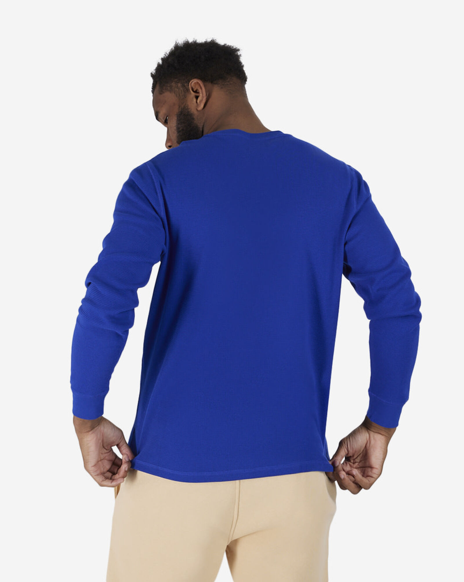 Shop Polo Ralph Lauren LongSleeve Waffle Thermal Crew PWLE2FAUGS blue