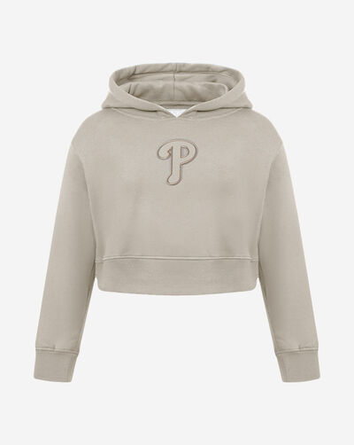 Big Girls' Philadelphia Phillies Neutral Fleece Pull Over Hoodie
