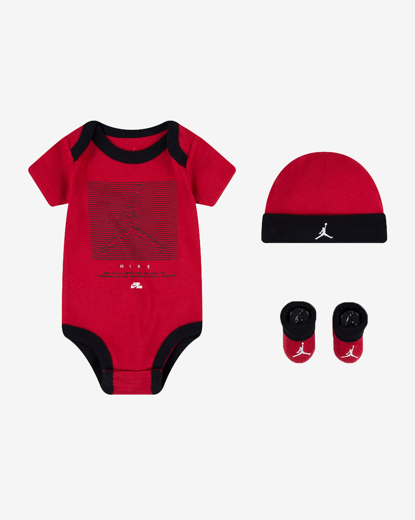 Shop Jordan Infant Jumpman Print 3 Piece Box Set NJ0492GR78 red