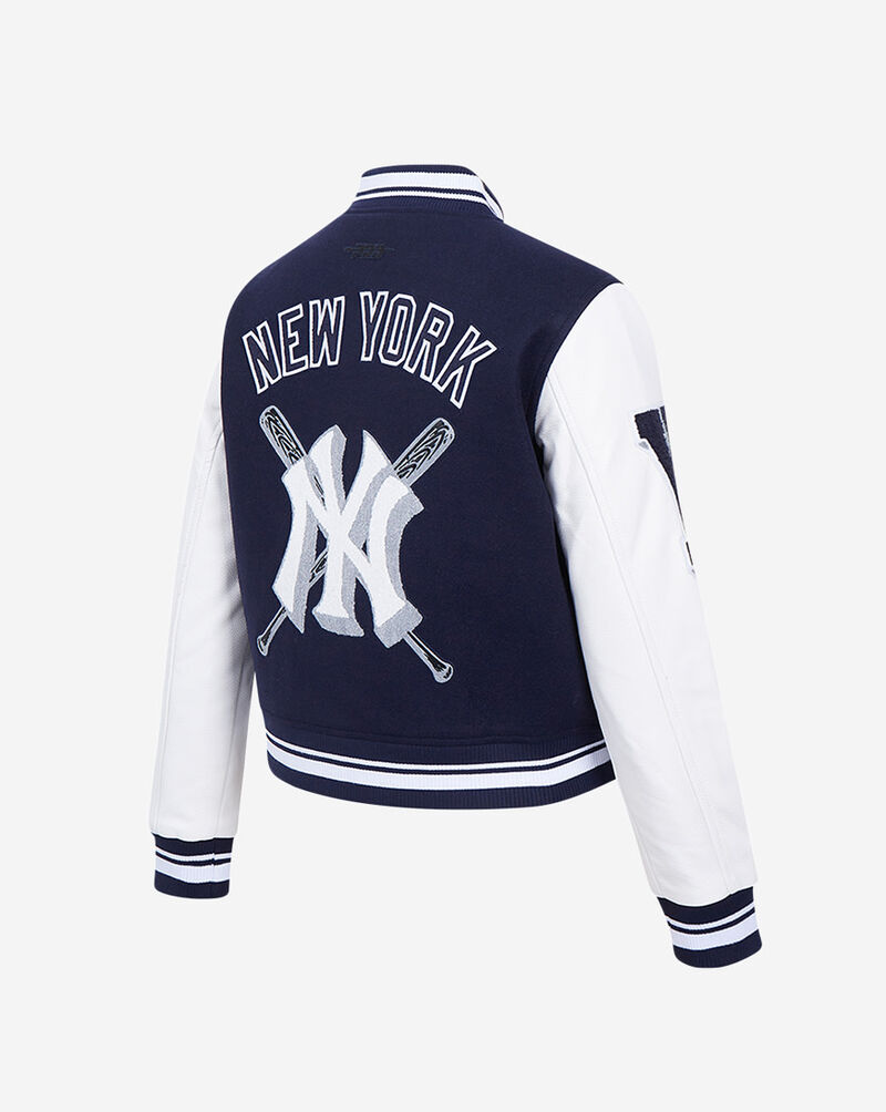 PRO STANDARD New York Yankees Mash Up Rib Wool Varsity Jacket LNYH314709-MNW Blue 3