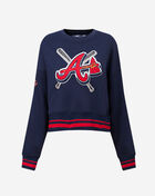 Atlanta Braves Mash Up Rib Fleece Crewneck