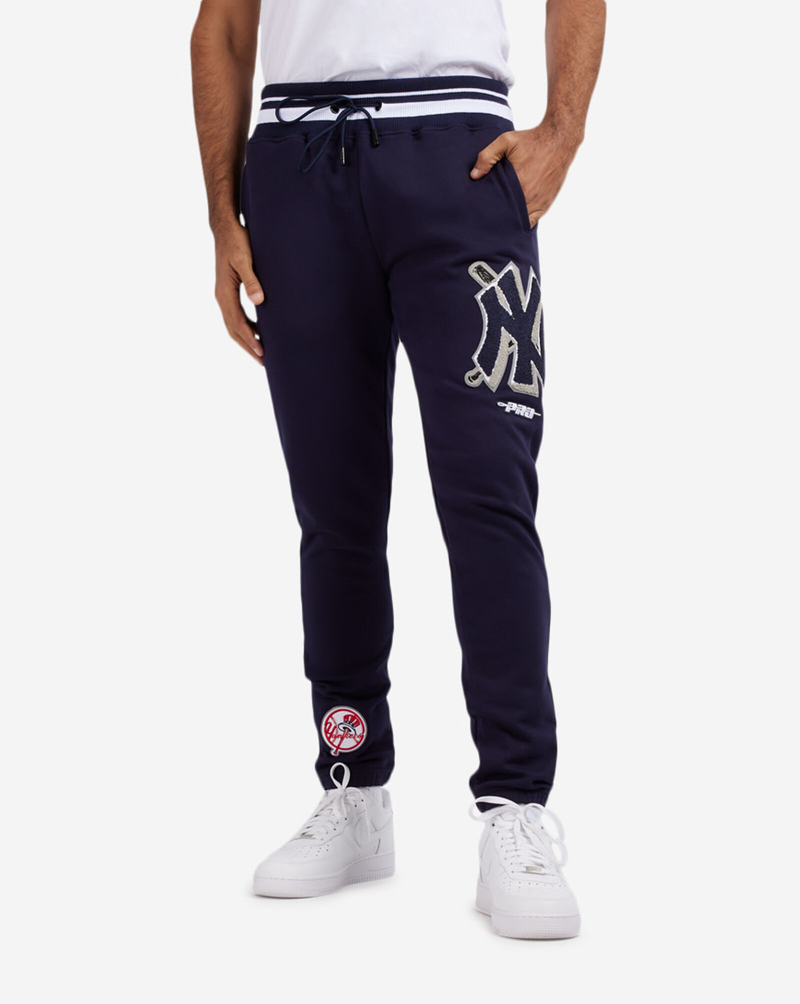 Shop PRO STANDARD New York Yankees Logo Sweatpants LNY433391MNW blue