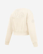 Big Girls' New York Mets Neutral Fleece Crewneck