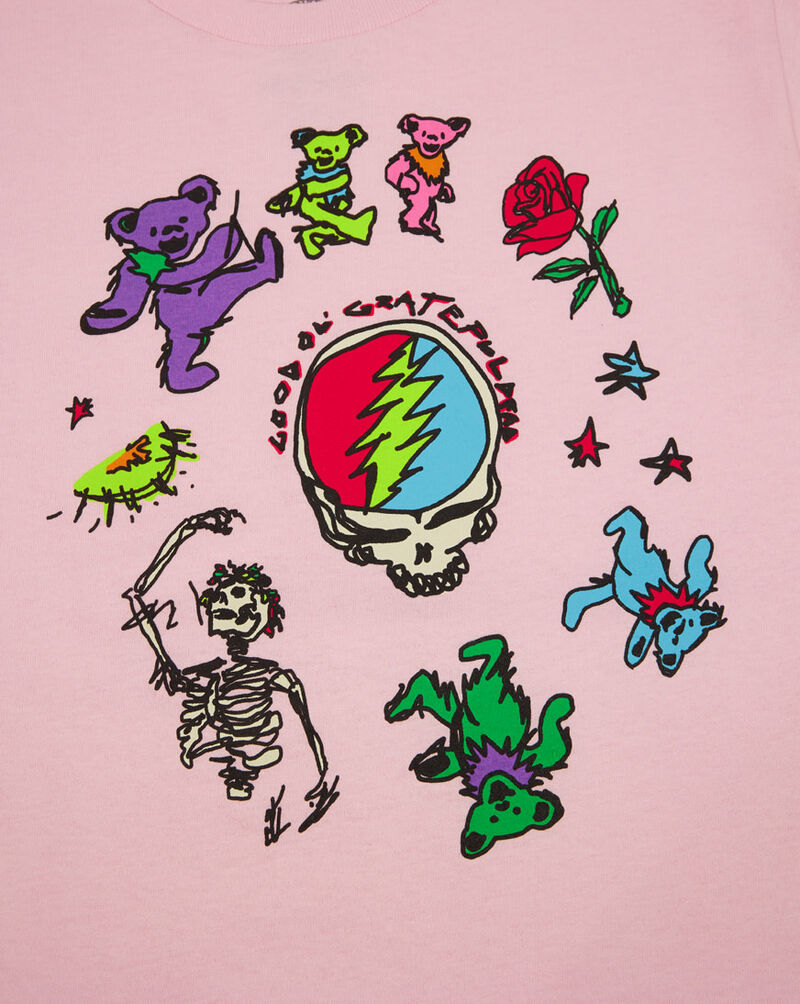 Graphic Tees Grade School Dancing Grateful Dead Tee GDYS3018-LTPNK Pink 3