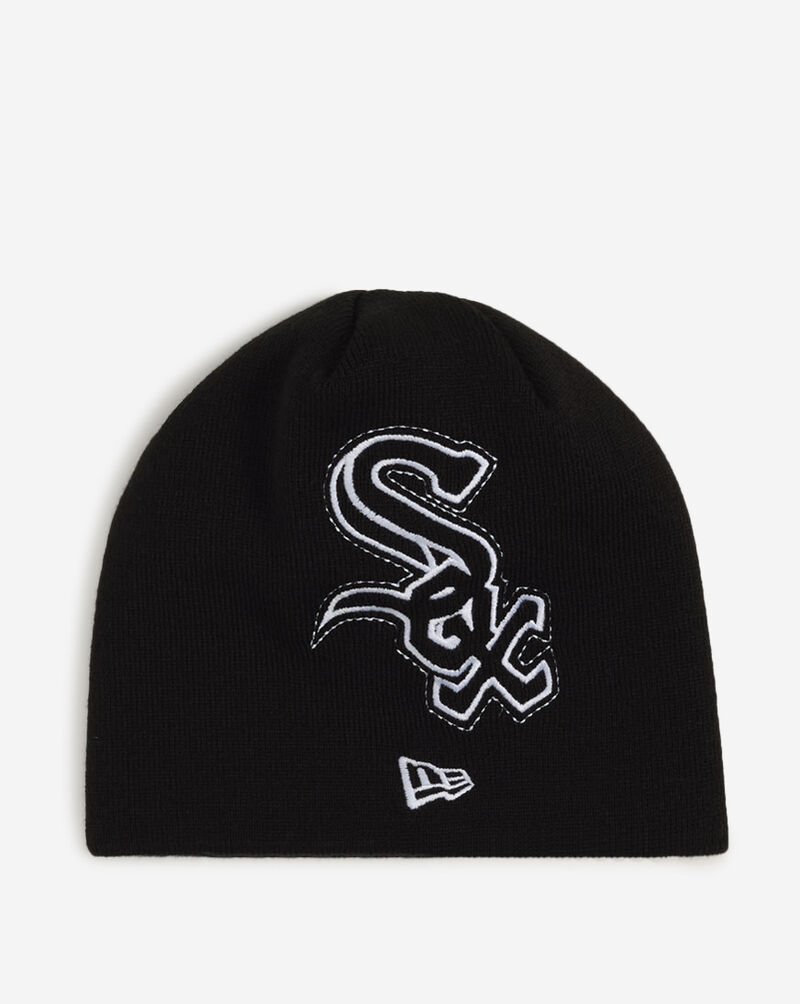New Era Chicago White Sox Script Oversized Logo Knit 60981480 Black 3