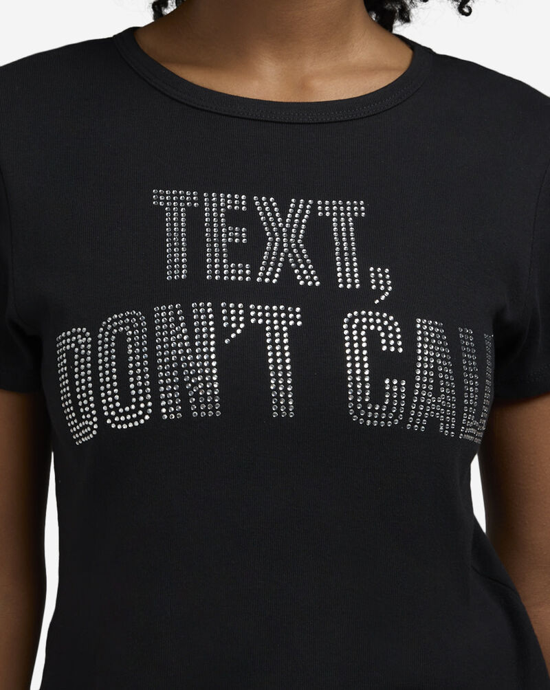 Graphic Tees Text Don't Call Baby Tee FTT8800JT Black 3