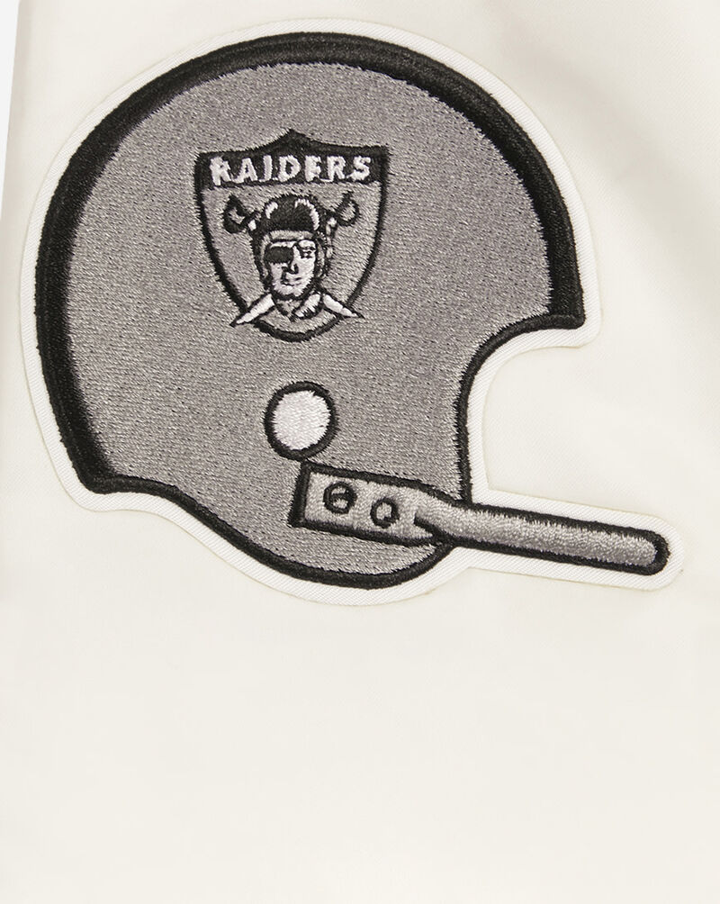 PRO STANDARD Las Vegas Raiders Retro Classic Rib Satin Jacket FOR643570-EBK cream 4