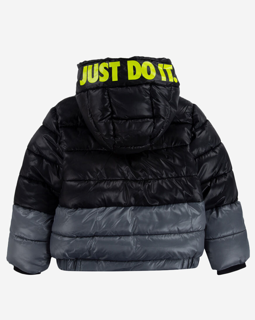 Shop Nike Kids' Colorblock Down Jacket 76H859-023 black