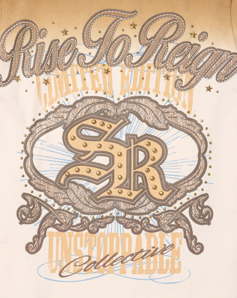 Smoke Rise Kids' Rise To Reign Graphic Tee BKT26F545SN Beige 3