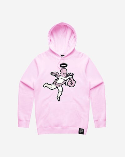 Ski Mask Angel Chenille Patch Hoodie 