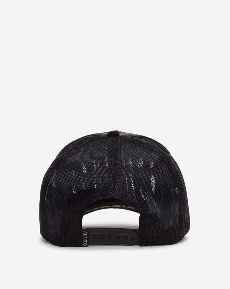 Cult of Individuality Woven Mesh Back Trucker Hat 626BS-CH57B Black 3