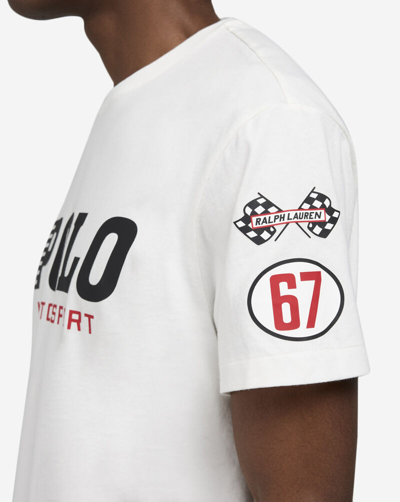 Polo Ralph Lauren Classic Fit Jersey Graphic T-Shirt 710972607003-WHT White 3
